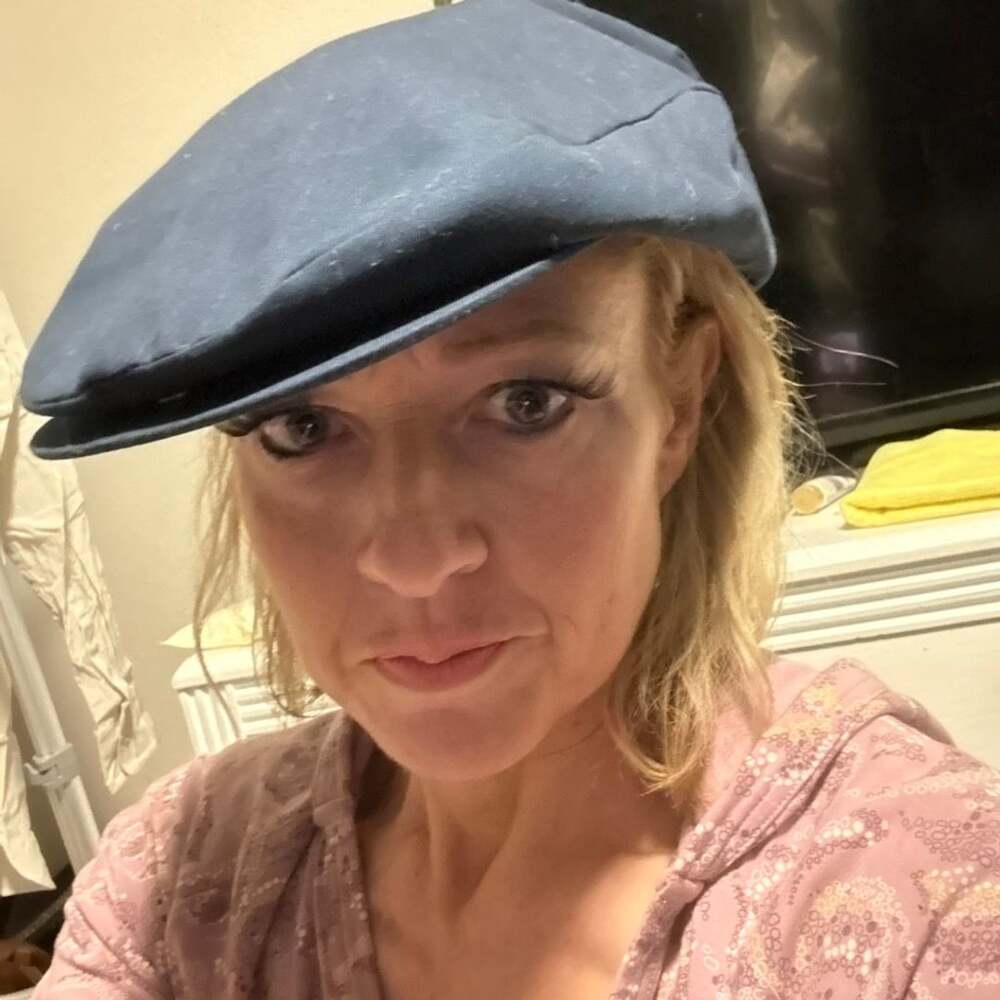 London Fog Navy Blue Flat Cap Ivy Newsboy Driving Hat Size L